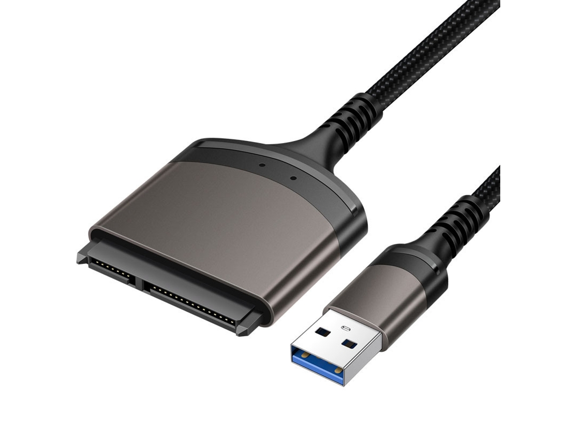 Cabo Conversor Usb Para Sata Em Alumínio Disco Rígido Mecânico E Ssd