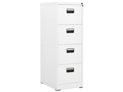 Filing Cabinet, Filing Cabinets Vidaxl Branco Aço (46 X 62 X 133 Cm)