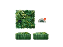 Painel De Plantas Artificiais 3d Com Folhagem Densa Tekmaquinas