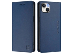 Capa De Couro Para Iphone 15 Plus Rinacasis Rc01 Com Suporte Tipo Carteira E Bloqueio Rfid