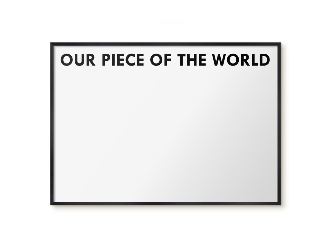 Magnetic Glass Board Our Piece Of The World For The Hall Espelharte (100x70 Cm)