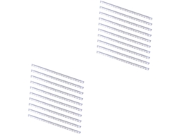 Tofficu Conjunto De 20 Réguas Triangulares Transparentes