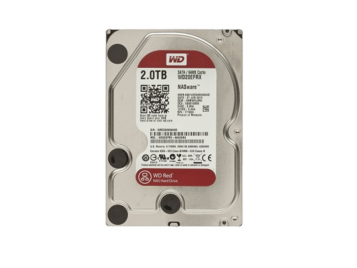 Disco HDD Interno WESTERN DIGITAL 2TB Caviar RED 64Mb Sata 3 (2 TB - SATA - 5400 RPM)