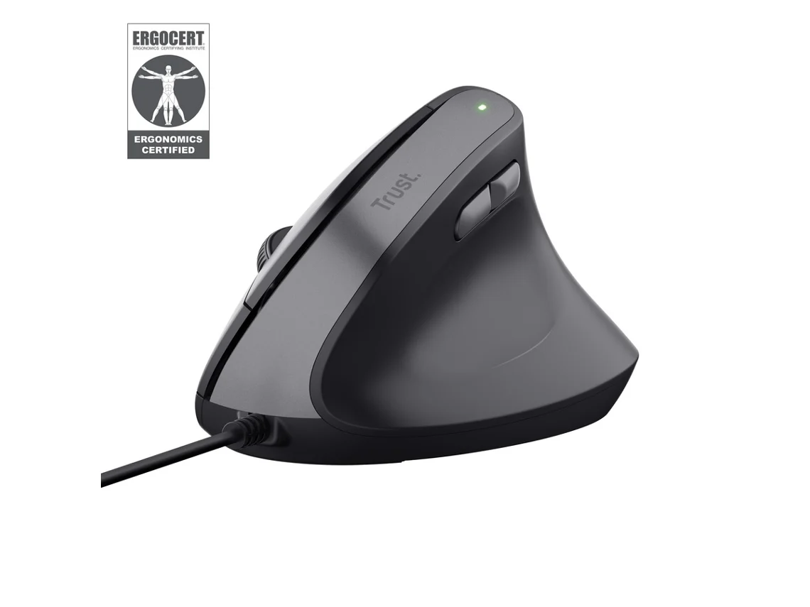 Rato Ergonômico TRUST Bayo II (2400 DPI - Preto)