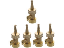 Conjunto De 5 Válvulas Esfera Latão Com Rosca Para Bicos Irrigação E