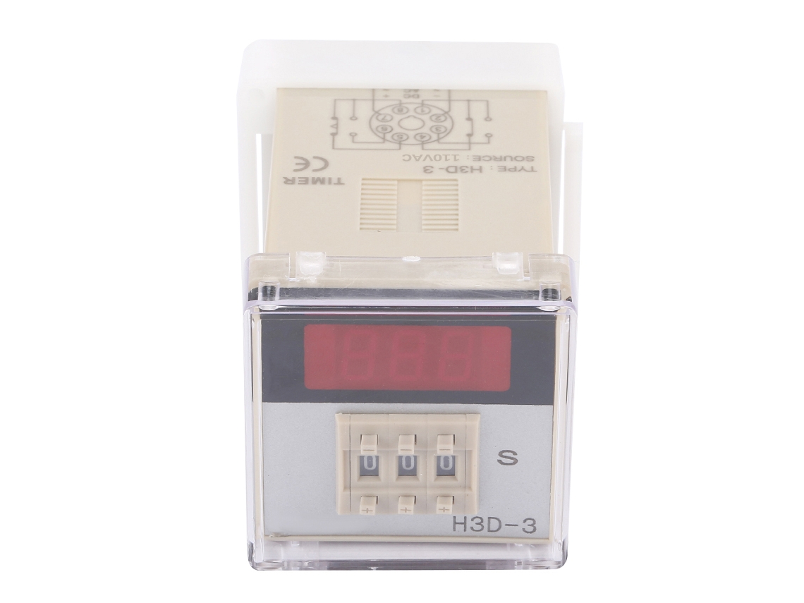 Relé Temporizador Digital Led H3d 3 Controle Temporal 999s 8 Pines 110vac