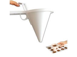 Funil Dosador De Creme E Glacê Para Confeitaria, Plástico Branco, Conjunto De 4 Peças, Ideal Para Confeitarias E