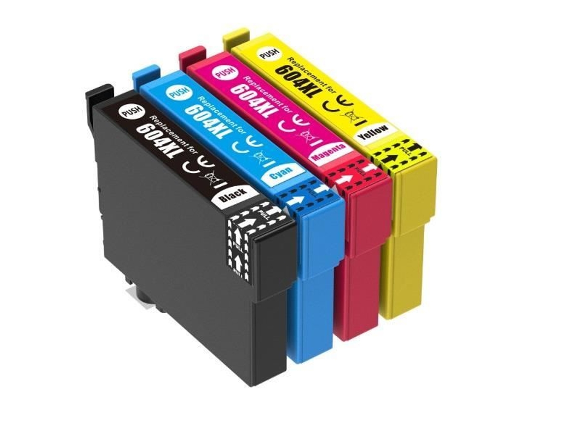 604xl Pacote Com 4 Cartuchos De Tinta Compatíveis Com Epson 604 Xl Abacaxi Para Cartucho Epson 604 Xp2200 Xp2205 Kalia