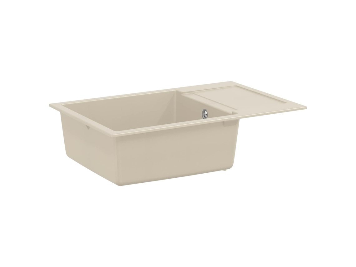 Vidaxl Pia Bege 780 X 500 Mm 80% Quartzo E 20% Resina