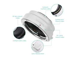 Adaptador De Montagem Ef-eosm Para Lentes Canon Ef/ef-s Para Câmeras Eos M M2 M3 M10 Com Autofoco, Autoexposição E Estabilidade De Imagem