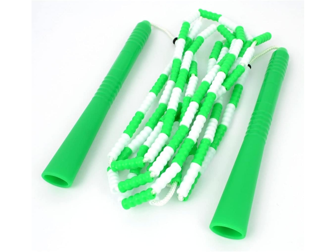 Corda De Pular Ruilogod Sports Com Cabo Plástico, Decoração De Contas, Preta E Verde Id Cfc 255 638 7c6 870