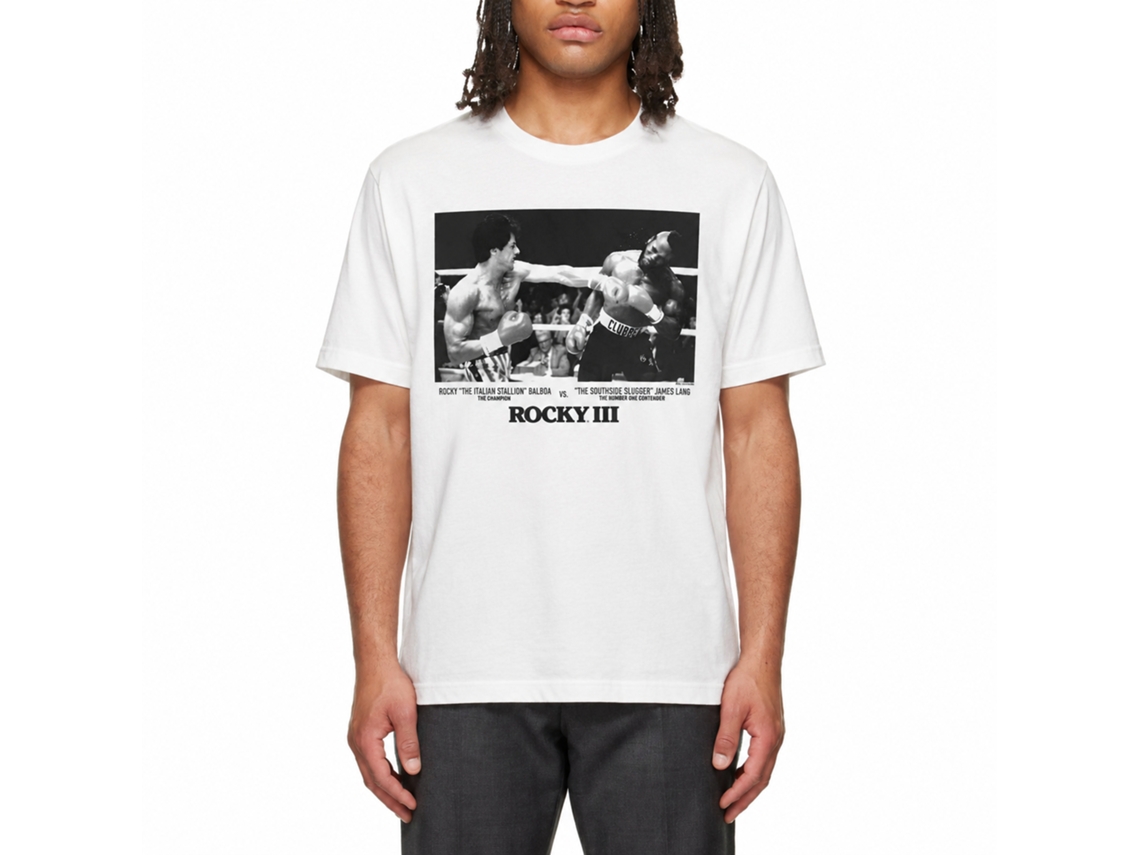 Rockinstone Rocky Movie Balboa V Lang Bill White Adult T-shirt Size:m