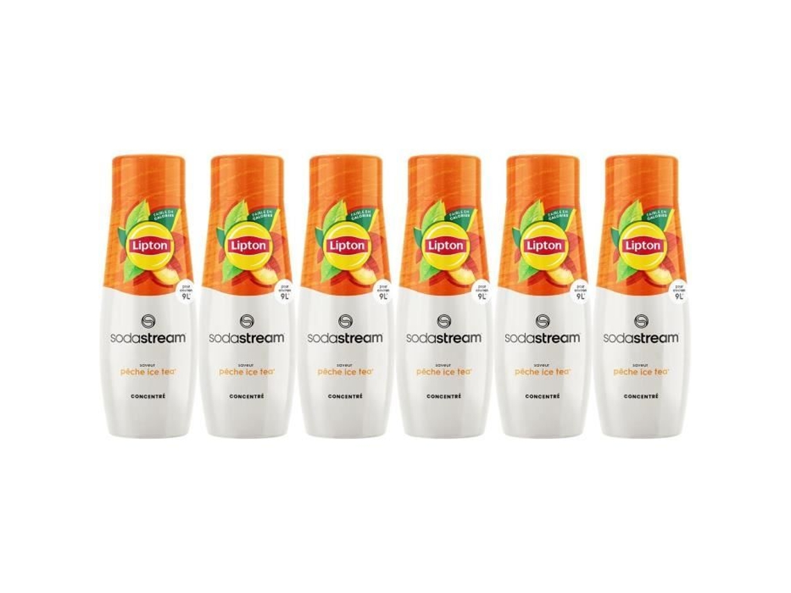 Concentrados Sodastream Lote De 6 Concentrados Lipton Ice Tea Até 54l De Bebidas 440 Ml