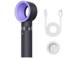 Ventilador Portátil Recarregável Via Usb Sem Hélices, Mini De Mão Hélices Com 3 Níveis Velocidade.