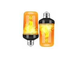 Kit com 2 Lâmpadas Led E27 em Formato de Chama, 4 Modos com Sensor de Gravidade BRILVIBERA
