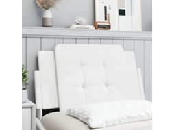 Vidaxl Almofadão De Cabeceira Zadar 90 Cm Couro Artificial Branco