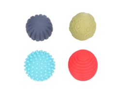 Mali 4pcs Conjunto de Bolas Sensoriais Texturizadas para Bebê com Diferentes Formas e Cores