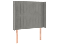 Headboard, Headboards Vidaxl Cinzeto Veludo (83 X 16 X 118/128 Cm)