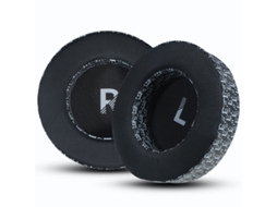 Almofada para Auscultadores AKG K701 de Orelhas de Espuma Macia e Tecido de Seda Gelada Preto e Branco XIAOMOYU