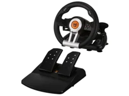 Volante + Pedais KROM K-Wheel (Multiplataforma - Preto)
