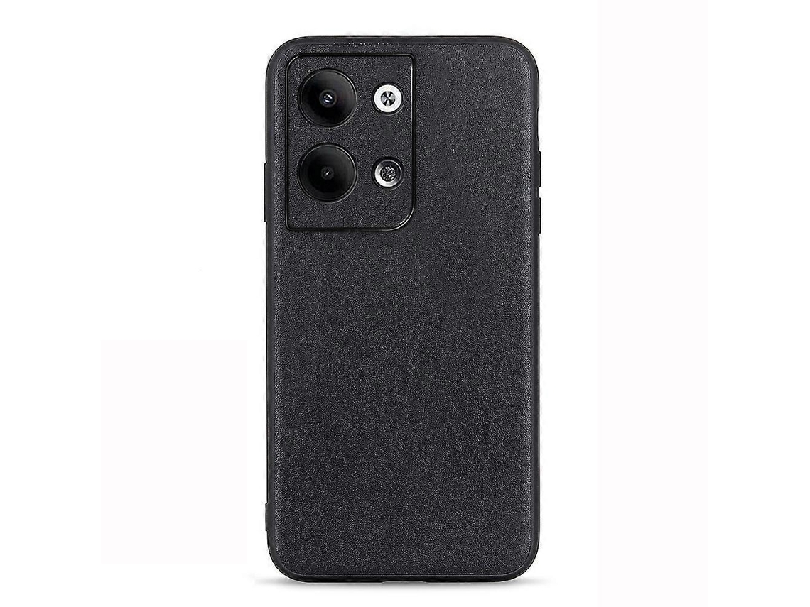 Capa De Couro Com Textura De Pele De Cordeiro E Furos Precisos Para Oppo Reno9 / Reno9 Pro