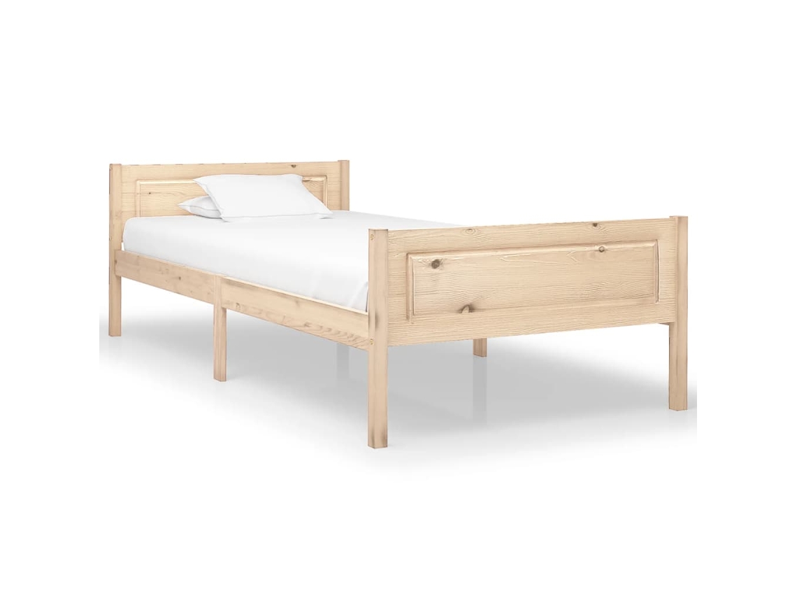 Vidaxl Estrutura De Cama 100x200 Cm Madeira Pinho Maciço