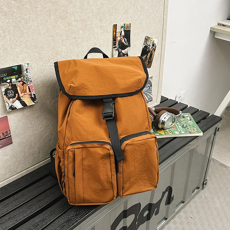 (7354-laranja) Nova Mochila De Viagem Feminina, Elegante E Leve, Mochila Masculina