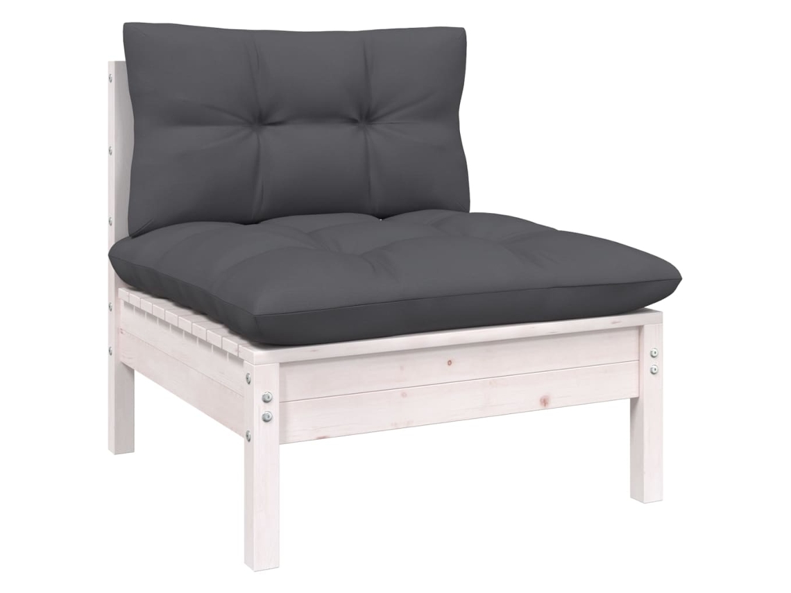 Garden Middle Sofa, Garden Middle Sofas Vidaxl Branco Madeira De Pinho (n/a)