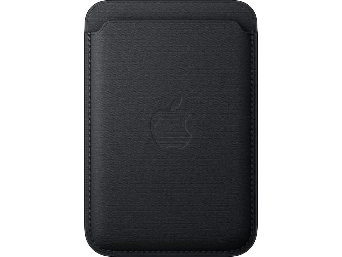 Capa APPLE FineWoven Wallet com MagSafe para iPhone 16 (Preto)