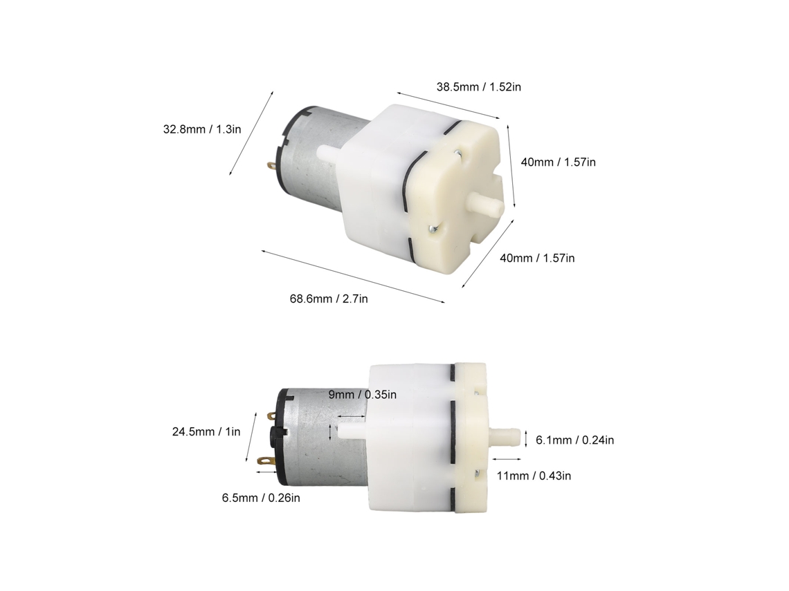 Bomba De Ar Elétrica Mini Vácuo Dc Portátil 7.2w