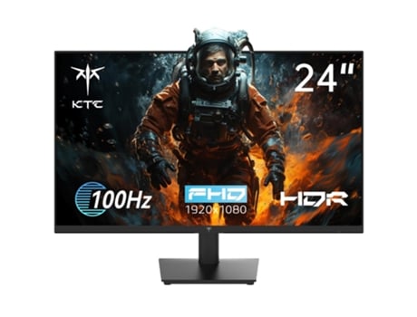 Monitor de Jogos KTC H24V13 23.8Polegadas 100Hz 1920X1080 Adaptivesync Vesa Ajuste de Inclinação para Montagem em Parede
