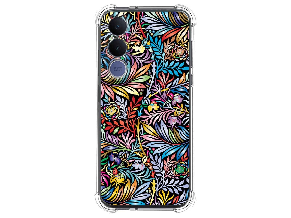 Capa Tumundosmartphone De Silicone Resistente A Impactos Para Vivo V70 Fe Com Estampa Floral 4 Desenhos