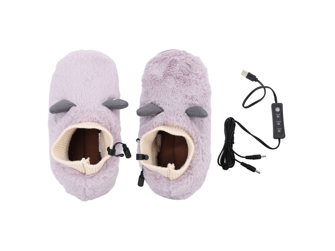 Pantufa Elétrica Usb Ajustável Tamanho 36 37 Roxa