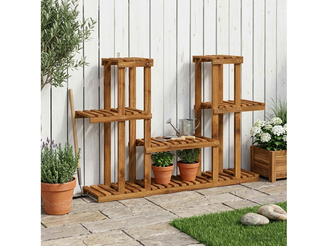Vidaxl Suporte Para Plantas Natural 123 X 25 X 78,5 Cm