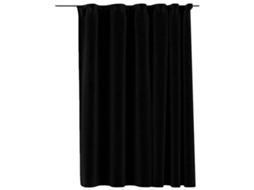 Maison Exclusive - Cortinas Opacas Aspeto Linho Com Ganchos 290x245 Cm Preto