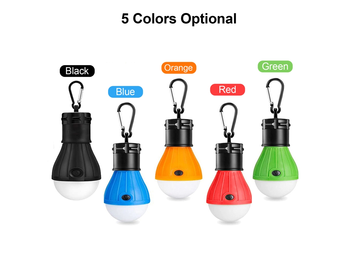 Lâmpada Led Portátil para Acampamento com Clip, 3 Modos | S/MARCA
