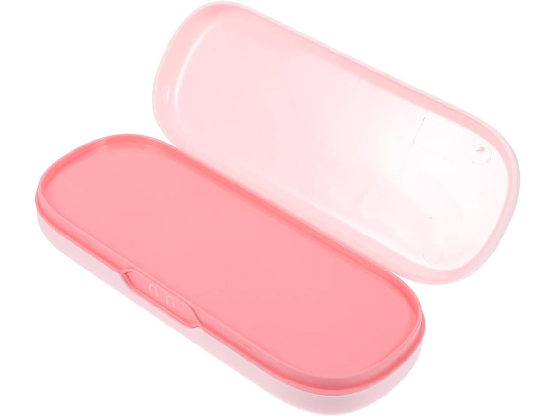 Lurelia Estojo Rosa Robô De Dupla Camada, Porta-lápis Em Plástico Durável