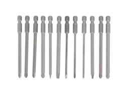 Conjunto De Bits De Parafusadeira Slot Cross 100mm Aço Liga S2 Precisão Alta Ferramenta De Hardware 12pcs