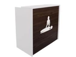 Balcão de recepção compacto para Clínica de Fisioterapia 200 cm. Noz. OFILIKE