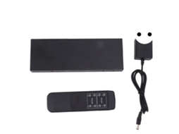 Switcher Matrix 4x2 com Saída HD e Áudio Splitter de Vídeo 4 em 2 para Home Cinema Alumínio 100-240v S/MARCA