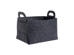 Cesta De Feltro Para Guardar Brinquedos De Cachorro Pequeno Com Alça, Dobrável, Preta Olysi Shop