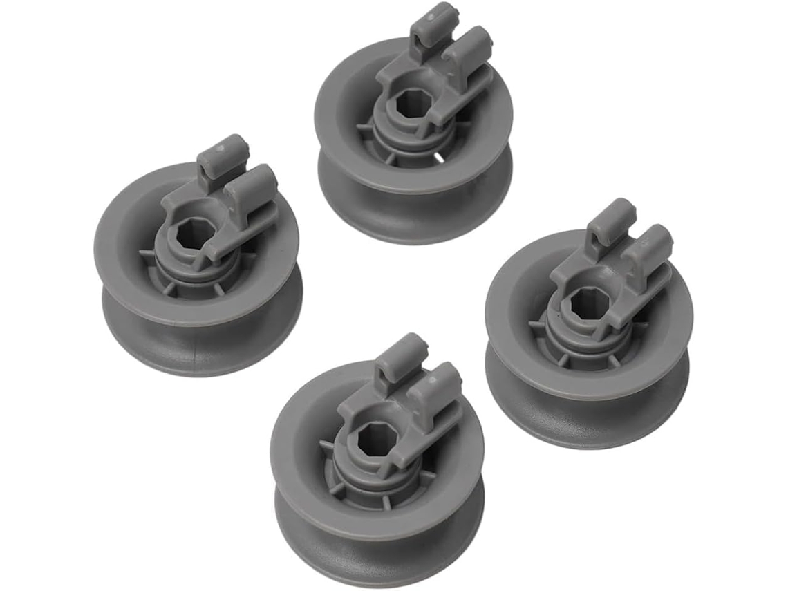 Conjunto de 4 rodízios para cesto superior de Lava louças, compatível com Bosch AQUAFORGE