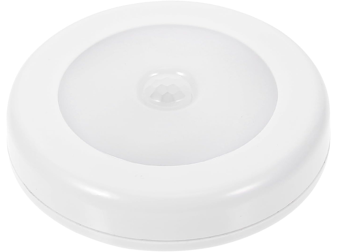 Luz Noturna Com Sensor De Movimento E 6 Leds Brancos Em Abs, Fácil
