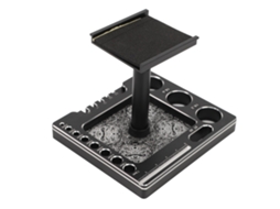 Suporte Para Carro Rc 1/18 1/24 Estação De Trabalho De Reparo Rotativa 360 Graus Alumínio Preto