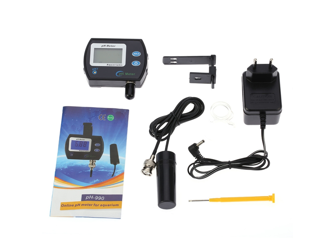 MEDIDOR DE PH PROFISSIONAL YURU com Compensação de Temperatura ATC e Luz de Fundo para Água, Piscinas, Aquários