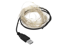 Rebe-cordón De Luces Led 32,8 Pies Cable De Cobre Carga Usb Lámpara Decorativa Luz Cálida Para Halloween Fiesta Hogar