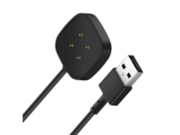 Carregador Para Smartwatch Fitbit Versa 4 E Versa 3 Fitbit Sense 2 E Sense 1m Preto