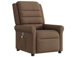 Massage Recliner Chair, Massage Recliner Chairs Vidaxl Marrom Tecido