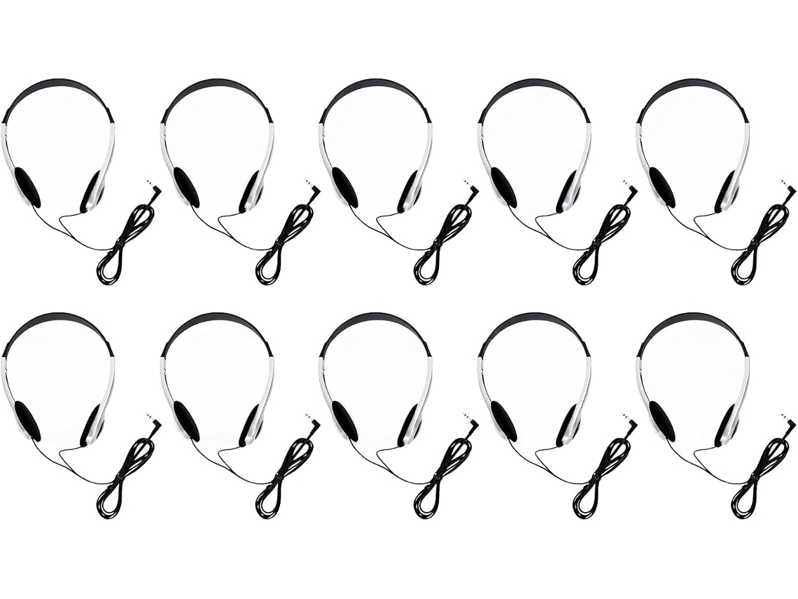 Elprico Lote De 10 Écouteurs De Salle De Classe, En Vrac Para Salle De Classe, Casque Supra - Auricular 3, 5