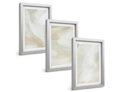 Composição De Quadros Texturas Pictóricas, Tinta, Minimalismo Espelharte (3 Peças 20x30 Cm)
